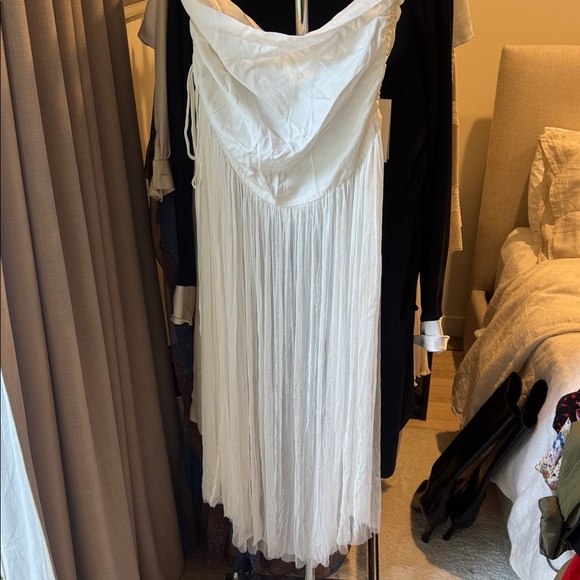 Christopher Esber White Ruched maxi skirt NWT - Picture 5 of 6